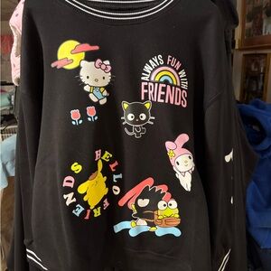 Hello Kitty Friends Black Sweatshirt